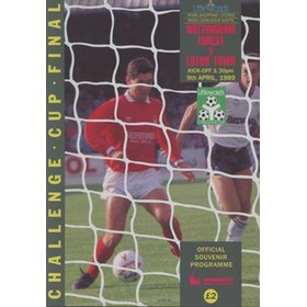 NOTTINGHAM FOREST V LUTON TOWN 1989 (LITTLEWOODS CUP FINAL) FOOTBALL PROGRAMME