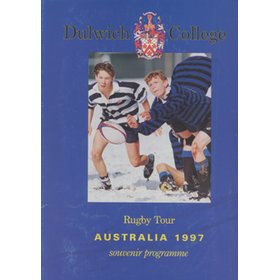 DULWICH COLLEGE - RUGBY TOUR AUSTRALIA 1997 SOUVENIR PROGRAMME