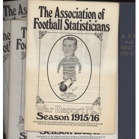 ASSOCIATION OF FOOTBALL STATISTICIANS WAR REPORT NO.1 - NO. 5 (1915-19) - SET OF 5