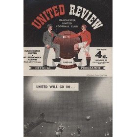 MANCHESTER UNITED V WEST BROMWICH ALBION 1957-58 FOOTBALL PROGRAMME