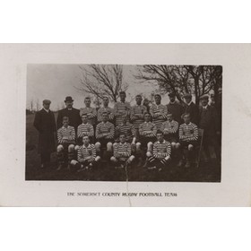 SOMERSET COUNTY RUGBY FOOTBALL TEAM 1908 POSTCARD