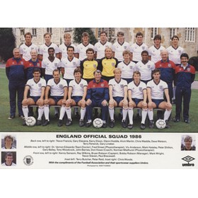 ENGLAND 1986 FOOTBALL PHOTOGRAPH 