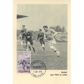 JEAN PRAT (FRANCE) 1956 RUGBY UNION FIRST DAY COVER
