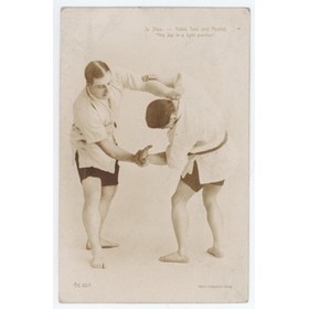 JU JITSU POSTCARD 1908 - YUKIO TANI & APOLLO (WILLIAM BANKIER)