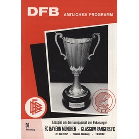 BAYERN MUNICH V GLASGOW RANGERS 1967 (ECWC FINAL) FOOTBALL PROGRAMME