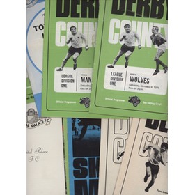 DERBY COUNTY 1970-71 FOOTBALL PROGRAMMES (X11)