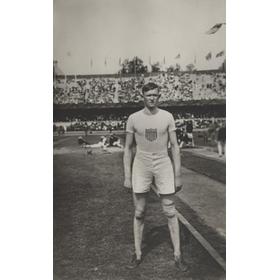 ALBERT GUTTERSON (USA) 1912 OLYMPICS POSTCARD - LONG JUMP GOLD MEDALLIST
