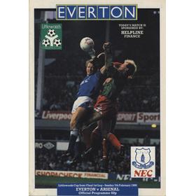EVERTON V ARSENAL1988 (LEAGUE CUP SEMI-FINAL) FOOTBALL PROGRAMME