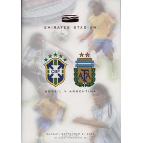 BRAZIL V ARGENTINA 2006 FOOTBALL PROGRAMME