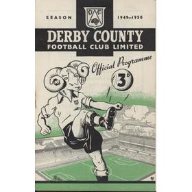 DERBY COUNTY V SUNDERLAND 1949-50 FOOTBALL PROGRAMME