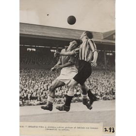 BARNSLEY V NEWCASTLE UNITED (ROBLEDO & BRENNAN) 1948 FOOTBALL PHOTOGRAPH
