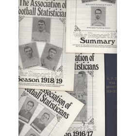 THE ASSOCIATION OF FOOTBALL STATISTICIANS (1ST WORLD) WAR REPORT NOS.1-5, SEASONS 1915/16-1918/19 (5 ISSUES)