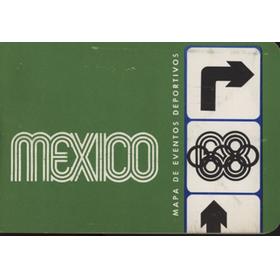MEXICO - MAPA D EVENTOS DEPORTIVOS (MEXICO OLYMPICS 1968)