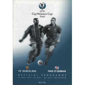 BARCELONA V PARIS ST-GERMAIN (ECWC FINAL ) 1997 FOOTBALL PROGRAMME