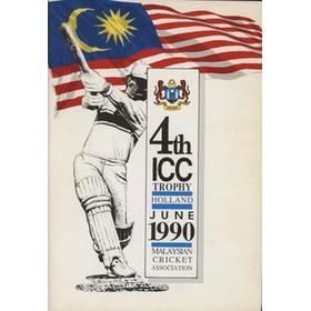 4th ICC TROPHY HOLLAND JUNE 1990 - MALAYSIAN CRICKET ASSOCIATION