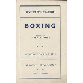 JACK LONDON V AL DELANEY 1938 BOXING PROGRAMME