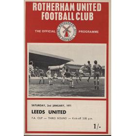 ROTHERHAM UNITED V LEEDS UNITED (FA CUP 3RD RD) 1970-71 FOOTBALL PROGRAMME