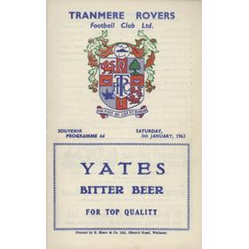 TRANMERE ROVERS V CHELSEA (FA CUP 3RD RD) 1962-63 FOOTBALL PROGRAMME
