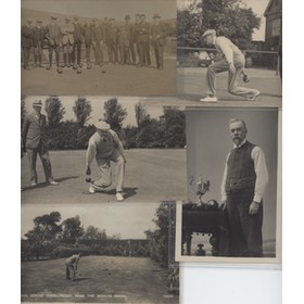 BOWLS RELATED POSTCARDS X5
