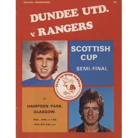 DUNDEE UNITED V GLASGOW RANGERS 1977-78 (SCOTTISH CUP SEMI-FINAL) MATCH PROGRAMME