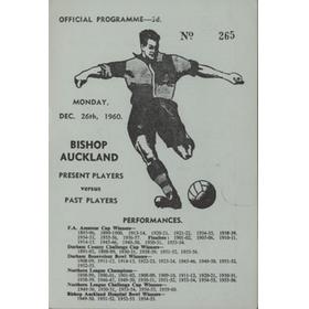 BISHOP AUCKLAND PRESENT PLAYERS V PAST PLAYERS (FRIENDLY MATCH) 1960-61 FOOTBALL PROGRAMME