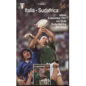 ITALY V SOUTH AFRICA 1997 RUGBY UNION PROGRAMME