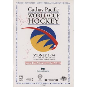 HOCKEY WORLD CUP 1994 (SYDNEY) PROGRAMME - SIGNED BY ENGLAND