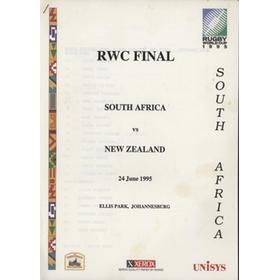 RUGBY WORLD CUP FINAL 1995 - SOUTH AFRICA VS. NEW ZEALAND (SOUTH AFRICA PRESS NOTES)
