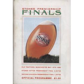 ST HELENS V WIDNES (STONES PREMIERSHIP FINAL) 1988 RUGBY LEAGUE PROGRAMME