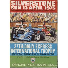DAILY EXPRESS INTERNATIONAL TROPHY 1975 OFFICIAL PROGRAMME