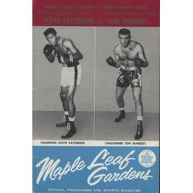 FLOYD PATTERSON V TOM MCNEELEY 1961 BOXING PROGRAMME