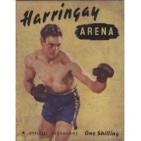 LEN HARVEY V LARRY GAINS 1939 BOXING PROGRAMME