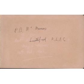 PATRICK B. MCMANUS (CASTLEFORD) RUGBY LEAGUE AUTOGRAPH