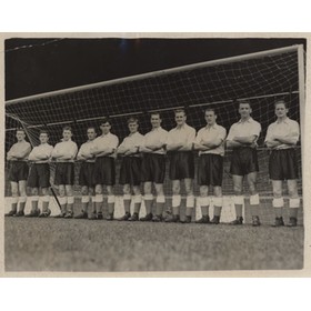 ENGLAND 1955 (V DENMARK) FOOTBALL TEAM PHOTOGRAPH