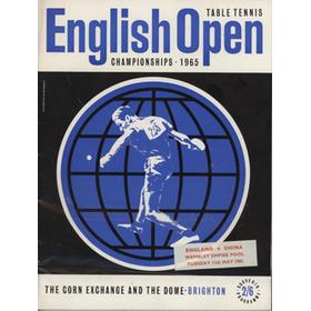 ENGLISH OPEN TABLE TENNIS CHAMPIONSHIPS 1965 SOUVENIR PROGRAMME