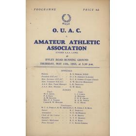 O.U.A.C. V AMATEUR ATHLETIC ASSOCIATION 1955 ATHLETICS PROGRAMME
