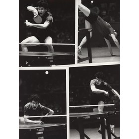 CHEN XINHUA (CHINA & GB) TABLE TENNIS PHOTOGRAPHS X4
