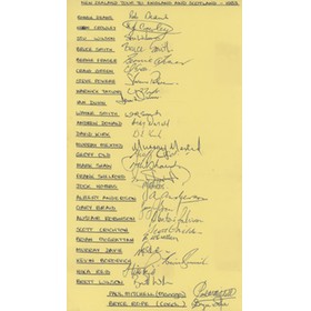 NEW ZEALAND TOUR TO ENGLAND & SCOTLAND 1983 RUGBY AUTOGRAPHS