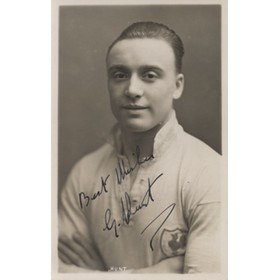 GEORGE HUNT (TOTTENHAM HOTSPUR & ENGLAND) SIGNED FOOTBALL POSTCARD
