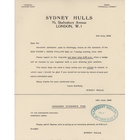 EDDIE PHILLIPS V BEN FOORD 1938 HONORARY STEWARD
