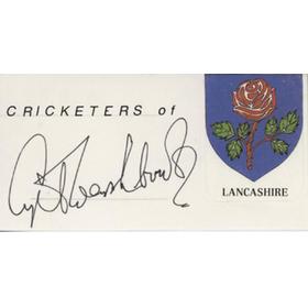 CYRIL WASHBROOK (LANCASHIRE & ENGLAND) CRICKET AUTOGRAPH