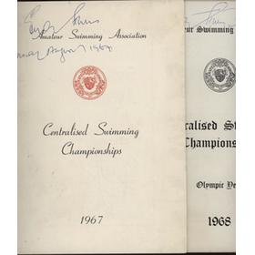 AMATEUR SWIMMING ASSOCIATION - CENTRALISED SWIMMING CHAMPIONSHIPS 1967 & 1968 (2 ITEMS)