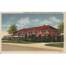 CREDIT ISLAND PUBLIC GOLF COURSE (IOWA) GOLF POSTCARD
