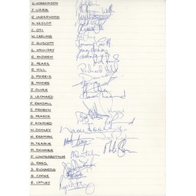 ENGLAND 1991 (WORLD CUP SQUAD) RUGBY UNION AUTOGRAPHS
