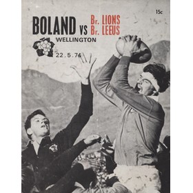 BOLAND V BRITISH ISLES 1974 RUGBY UNION PROGRAMME