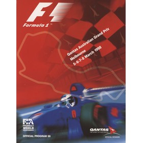 AUSTRALIAN GRAND PRIX 1998 MOTOR RACING PROGRAMME