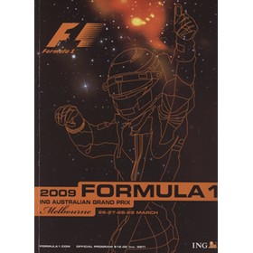 AUSTRALIAN GRAND PRIX 2009 MOTOR RACING PROGRAMME