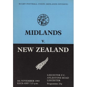 MIDLANDS V NEW ZEALAND 1983 RUGBY UNION PROGRAMME