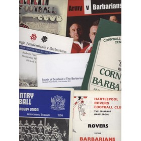 THE BARBARIANS  RUGBY UNION PROGRAMMES 1965-2011 (X 14)