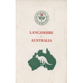 LANCASHIRE V AUSTRALIA 1933 RUGBY LEAGUE RECEPTION & TEA MENU